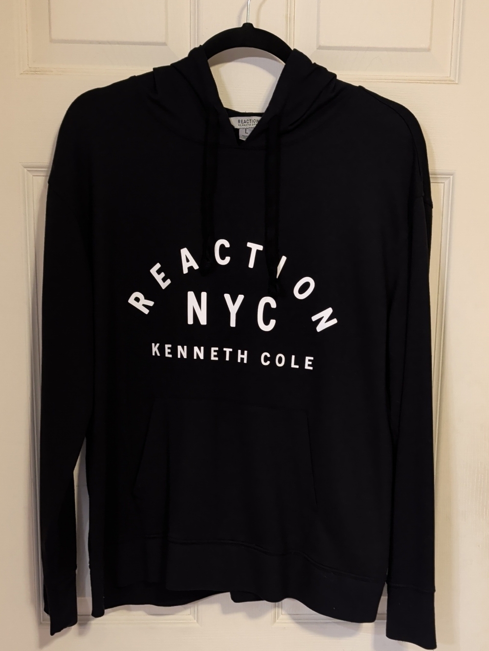 Women's Kenneth Cole Reaction NYC Graphic Hoodie - Black Size L